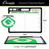 Champion Sports XL Dry Erase Board for Coaching Baseball - Whiteboards for Strategizing, Techniques, Plays - 2-Sided Game Boards with Handle - Front Side Full Feild - Backside 2-Team Lineup view 3