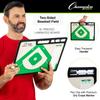 Champion Sports XL Dry Erase Board for Coaching Baseball - Whiteboards for Strategizing, Techniques, Plays - 2-Sided Game Boards with Handle - Front Side Full Feild - Backside 2-Team Lineup view 4
