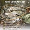 PLUSINNO Fly Fishing Net with Wooden Frame and Magnetic Release, Soft Rubber Mesh for Trout and Bass Catch and Release view 2