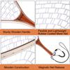PLUSINNO Fly Fishing Net with Wooden Frame and Magnetic Release, Soft Rubber Mesh for Trout and Bass Catch and Release view 3