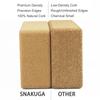 SNAKUGA Cork Yoga Block 2 Pack for Pilates, 9"x6"x4" Non-Slip & High Density Blocks for Meditation, Fitness and Stretching, Supportive and Flexibility Brick for Improve Poses Balance view 4