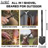 iunio Survival Shovel Multitool with Axe, Camping Shovel Hatchet, Tactical Shovel, Folding with Carrying Bag for Camping, Hiking, Backpacking, Entrenching, Car Emergency view 2