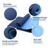 Attraction Design Yoga Mat Non Slip Exercise Mat Extra Thick Workout Mat Towel Set, Eco Friendly Exercise Yoga Mat High Density Fitness Pilates Mat with Carrying Strap, 72"x 24" (Blue Set) view 3