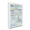Stupell Industries Fishing Terms and Phrases Sports Blue Green Word Design, Designed by Erica Billups Wall Art, 24 x 1.5 x 30, Canvas view 1