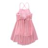 Kaerm Kids Girls Spaghetti Chiffon Crisscross Camisole Leotard Dance Dess Empire Waist Ballet Lyrical Gymnastics Overlay Pearl Pink 6 view 4