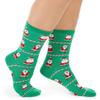 Charter Club Women's Santa Crew Socks Green One Size view 1