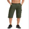 MAGCOMSEN Men's Capri Pants 3/4 Shorts: Green, Athletic, Hiking, Running, Workout, Fishing, Tactical, Casual, Green view 2