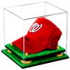 Better Display Cases Acrylic Baseball Cap Display Case with Clear, Yellow Risers and Turf Base (A006/V21) view 1