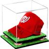 Better Display Cases Acrylic Baseball Cap Display Case with Clear, Pink Risers and Turf Base (A006/V21) view 1