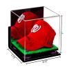 Better Display Cases Acrylic Baseball Cap Display Case with Mirror, Wall Mount, Purple Risers and Turf Base (A006/V21) view 2
