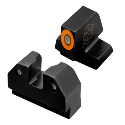 XS SIGHTS R3D Tritium Night Sight Orange for Canik TP9 SF, SFX, SF Elite, & SC (Will Not fit The SFX Rival Series or Mete Series), Front and Rear Glow in The Dark Tritium for Tactical Applications