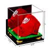 Better Display Cases Acrylic Baseball Cap Display Case with Mirror, Wall Mount, Yellow Risers and Turf Base (A006/V21) view 2