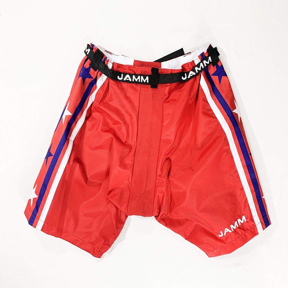 JAMM Hockey Pant Shell (Red Capitals, Jr S (4' Tall or 120cm))