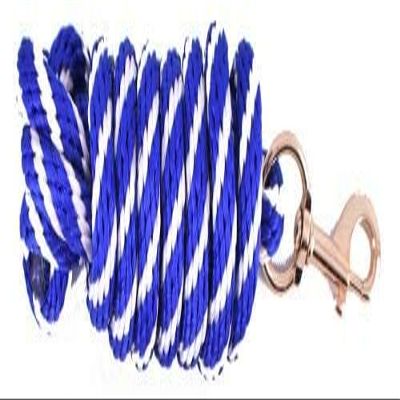 8' Braided Derby Lead Rope (Blue/White)