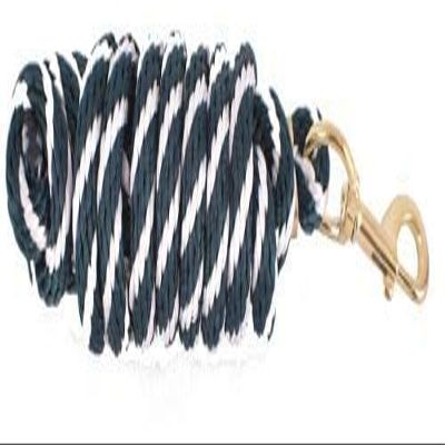 8' Braided Derby Lead Rope (Hunter Green/White)