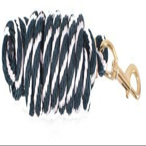 8' Braided Derby Lead Rope (Hunter Green/White)