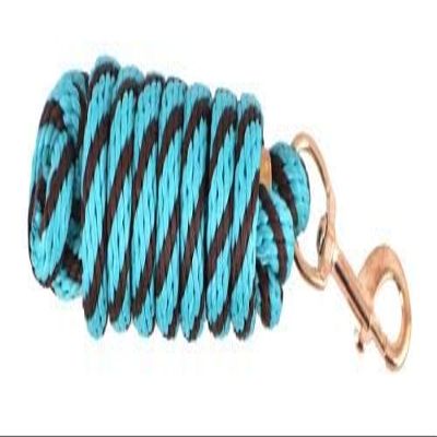 8' Braided Derby Lead Rope (Teal/Brown)