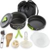MalloMe Camping Cookware Mess Kit for Backpacking Gear  Camping Cooking Set - Camping's Pots and Pans Set - Backpacking Stove/Portable Stove Compatible - Camp Kitchen Equipment Accessories 2L Pot view 3