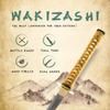 HMS Japanese Samurai Katana and Wakizashi Daisho Combo Set, Warrior and Fuji Tsuba, Hand Forged Heat Tempered, 1045 Carbon Steel, Black Wooden Scabbard, Sharp, Battle Ready view 3