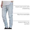 AIRNINE Men's Biker Denim Jogger Pants S-5XL (Solid_Ice, 5X-Large) view 3