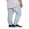 AIRNINE Men's Biker Denim Jogger Pants S-5XL (Solid_Ice, 2X-Large) view 2