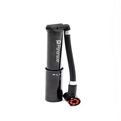 Panaracer BMP-23AEZ-B Bicycle Air Pump, One-Touch Mount, Portable Pump, High Pressure, Compatible with Rice/Buddha, Black, Lightweight