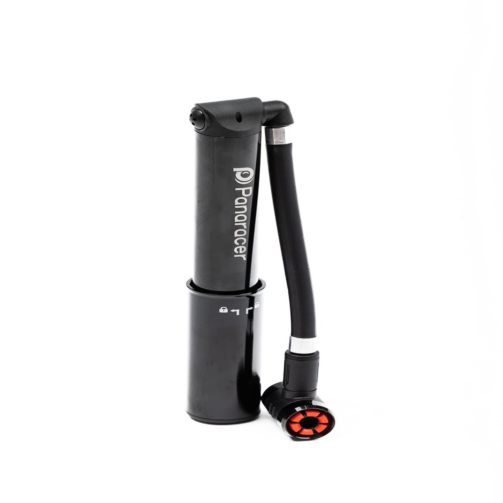 Panaracer BMP-23AEZ-B Bicycle Air Pump, One-Touch Mount, Portable Pump, High Pressure, Compatible with Rice/Buddha, Black, Lightweight