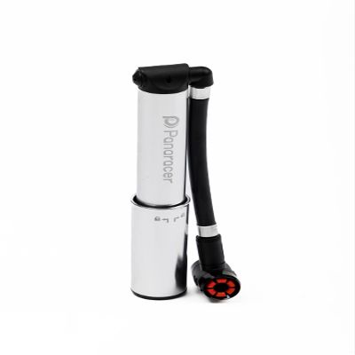 Panaracer BMP-23AEZ-S Bicycle Air Pump, One-Touch Mount, Portable Pump, High Pressure, Compatible with Rice/Buddha, Silver, Lightweight