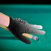EXCEART Elastic 3 Fingers Show Gloves Billiard Shooters Carom Pool Snooker Cue Sport Gloves Wear on The Right or Left Hand (Black and White) view 2