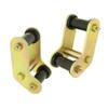 Currie Enterprises Rear Boomerang Shackles, Steel, Gold Zinc-Pair view 1