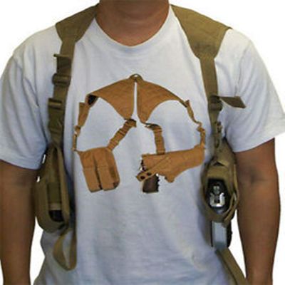 Galapagoz Tactical Cross Draw Shoulder Pistol Gun Holster TAN USA