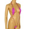 Oyolan Women's Sexy Extreme Sling Shot Lingerie Micro G-String Monokini Mini Bikini Weeny Thongs Swimwear Underwear Hot Pink One Size view 3
