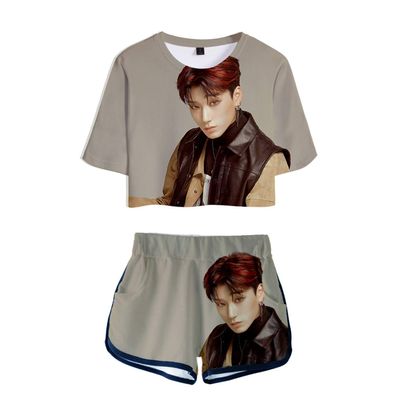 Shirts Suit Zero to One Support Yunho Mingi 3D Print T-Shirt+Shorts Set