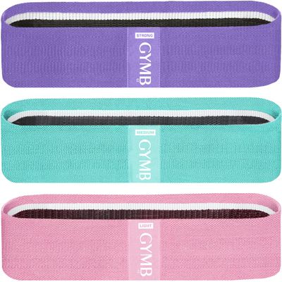 Gymbee Resistance Bands for Working Out - Exercise Bands to Workout Glutes, Thighs & Legs - No Slip Cloth Booty Band for Gym & Home Fitness, Yoga, Strength & Pilates for Men/Women - 3 Levels