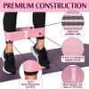 Gymbee Resistance Bands for Working Out - Exercise Bands to Workout Glutes, Thighs & Legs - No Slip Cloth Booty Band for Gym & Home Fitness, Yoga, Strength & Pilates for Men/Women - 3 Levels view 3