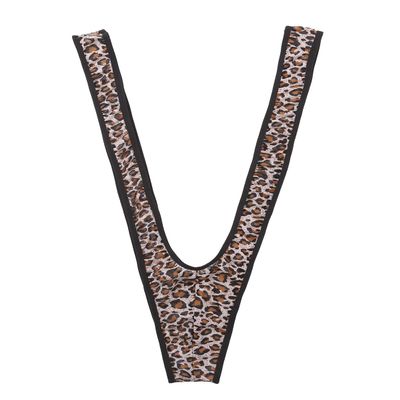 YiZYiF Men Sexy Jock Straps Manikini Bikini Swimsuit Thong Costume V String Bodysuit (Leopard)