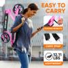 Compact Kick Scooter for Teens - Folding Stand Kick Scooters w/ Adjustable Height, Alloy Anti-Slip Deck, 8 Wheels, Mud Guard Front Wheel, For Kids, Boys/Girls 8+-Year-Old - HURTSPK (Pink) view 4