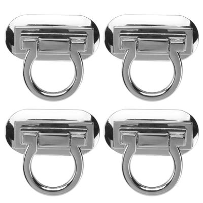 Twist Lock Suitcase Replacable Mortise Lock Handbag Suitcase Purse (Silver)