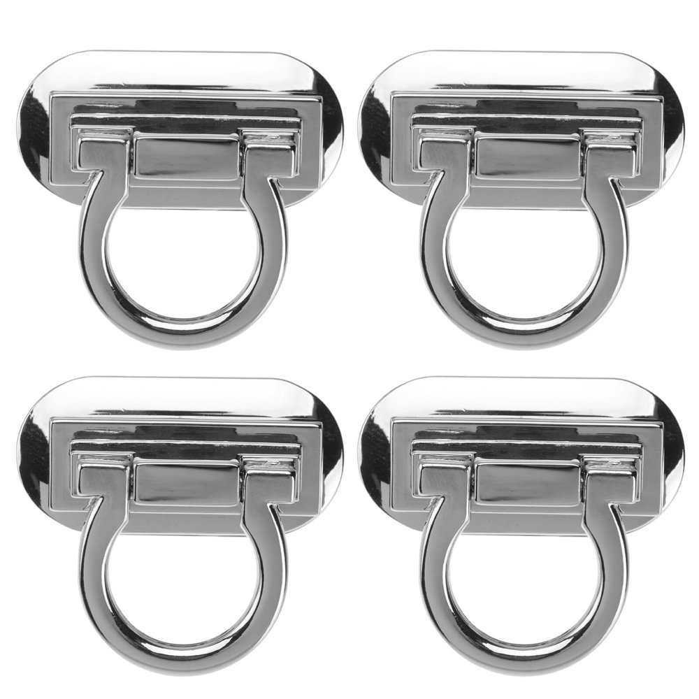 Twist Lock Suitcase Replacable Mortise Lock Handbag Suitcase Purse (Silver)