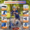 Hurtle Teenager Kick Scooter 2-Wheel Folding Adult Scooter with Adjustable T-Bar Handlebar Alloy Anti-Slip Deck 8' Smooth Gliding Wheels view 2
