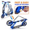 Hurtle Teenager Kick Scooter 2-Wheel Folding Adult Scooter with Adjustable T-Bar Handlebar Alloy Anti-Slip Deck 8' Smooth Gliding Wheels view 3