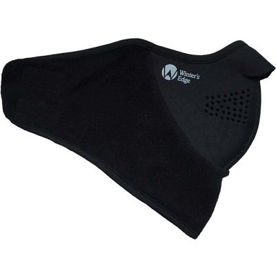 Winter's Edge Unisex Fleece Neck Warmer & Face Mask Combo (Black/X-Small)