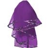 YINGJIABride Muddy Camo and Tulle Bridal Veils Wedding Cosplay Veil with Comb(Purple) view 1