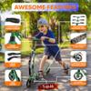 Hurtle Teen Scooter 2 Wheel Folding Kick Scooter with Adjustable T-Bar Handlebar Alloy Anti-Slip Deck 8' Smooth Gliding Wheels view 2