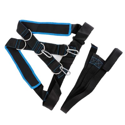 Sled Harness Tire Pulling Harness with Resistance Band, Adjustable Nylon Strength Training Strap for Speed Agility Workouts Football Training