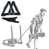 Sled Harness Tire Pulling Harness with Resistance Band, Adjustable Nylon Strength Training Strap for Speed Agility Workouts Football Training view 3