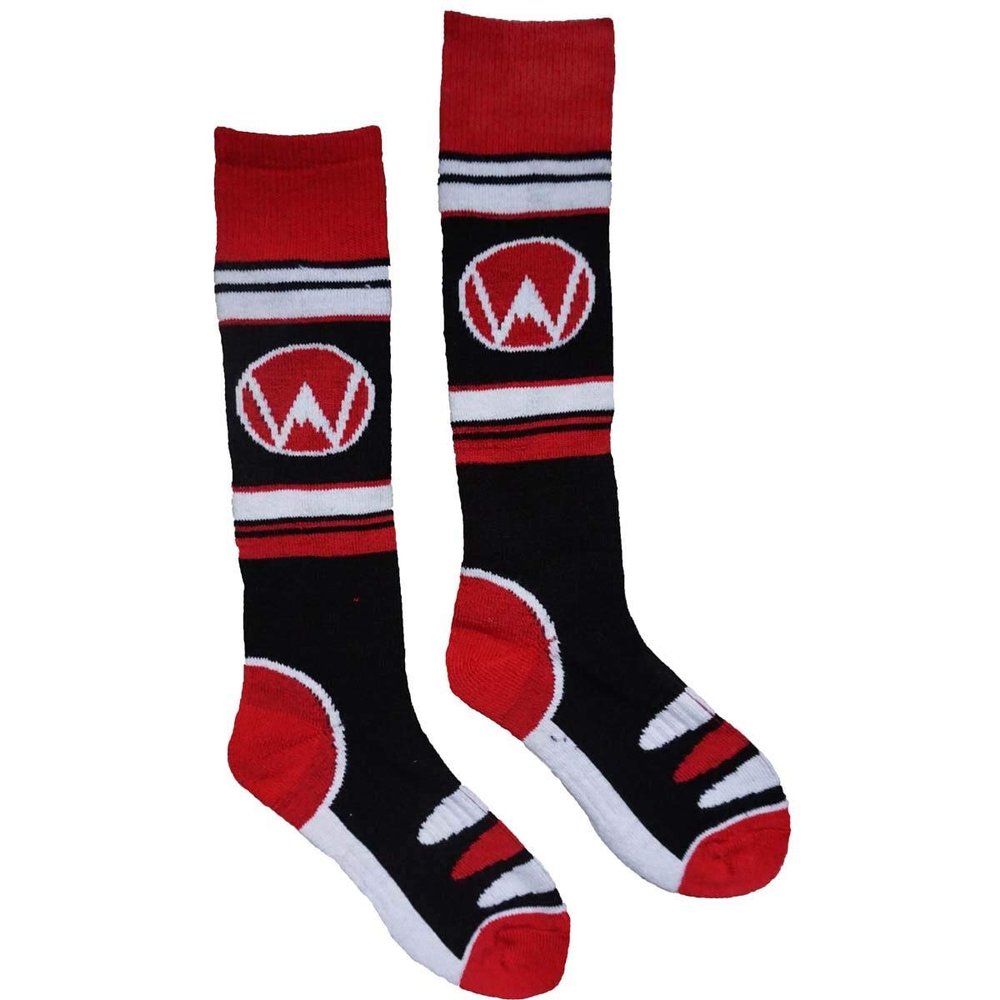 Winter's Edge Youth Padded Ski Sock (Red/Black/Medium)