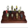Golf Divot Tool Step Display | Cherry Finish | Solid Hardwood | Measures 14" W x 6" D x 2.25" H view 1