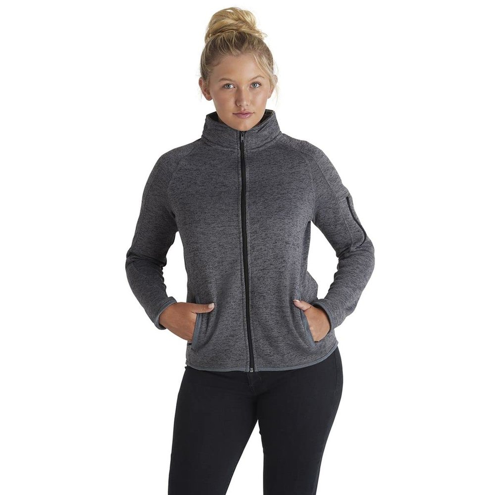 Burnside Women's Sweater Knit Jacket XL Heather Charcoal