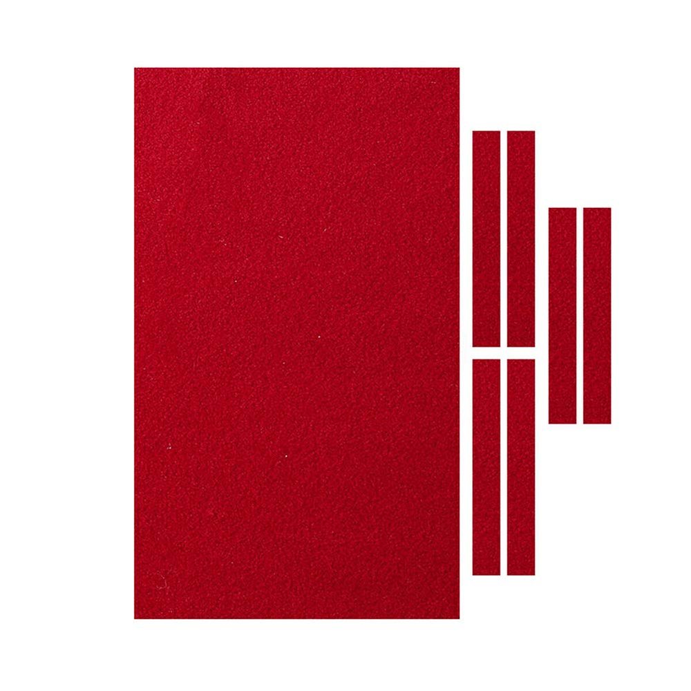 Osierr6 Professional 9 ft Pool Table Felt + 6 Felt Strips, Billiard Snooker Cloth Felt for 9 Foot Pool Table Cloth Accessories (Red)
